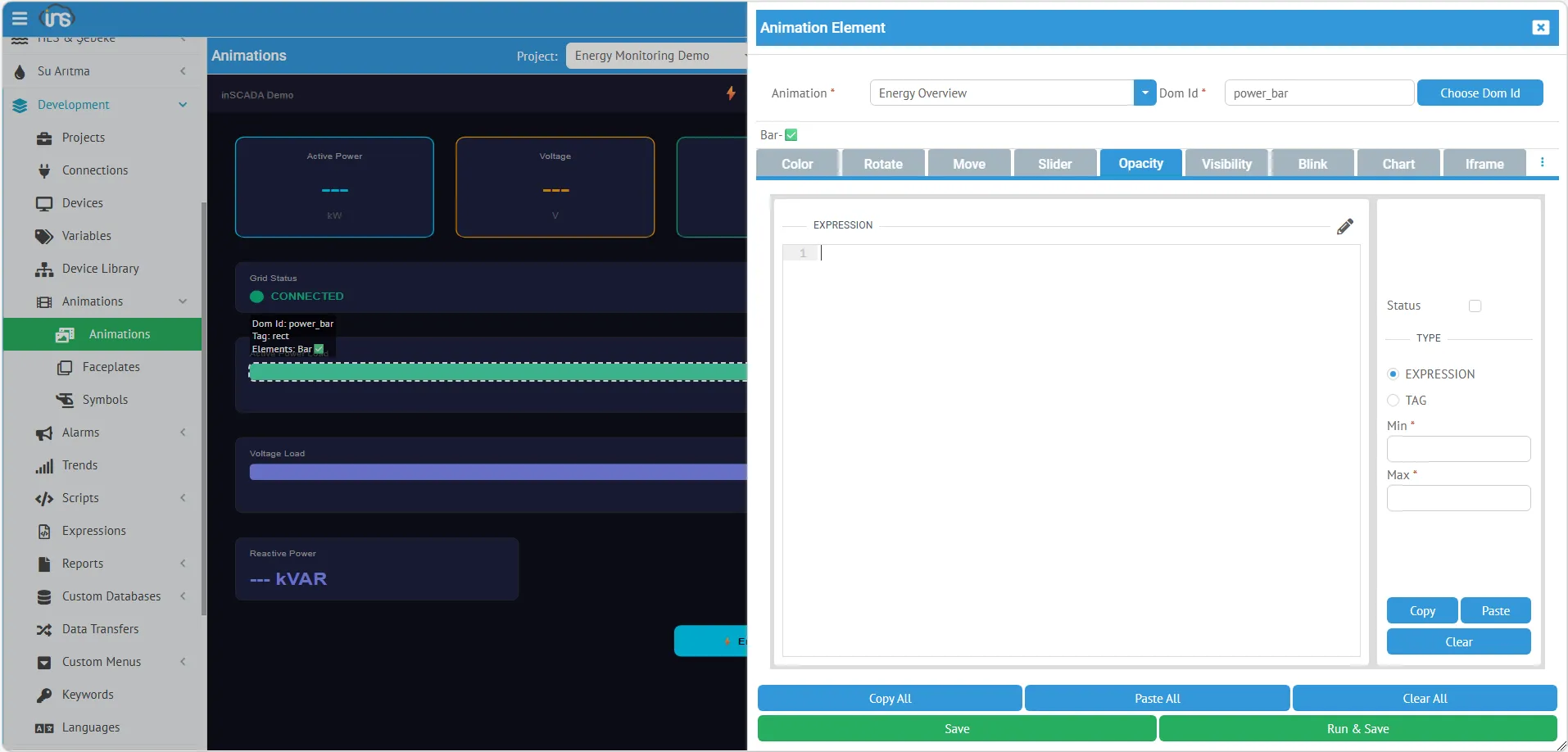 Opacity — Expression