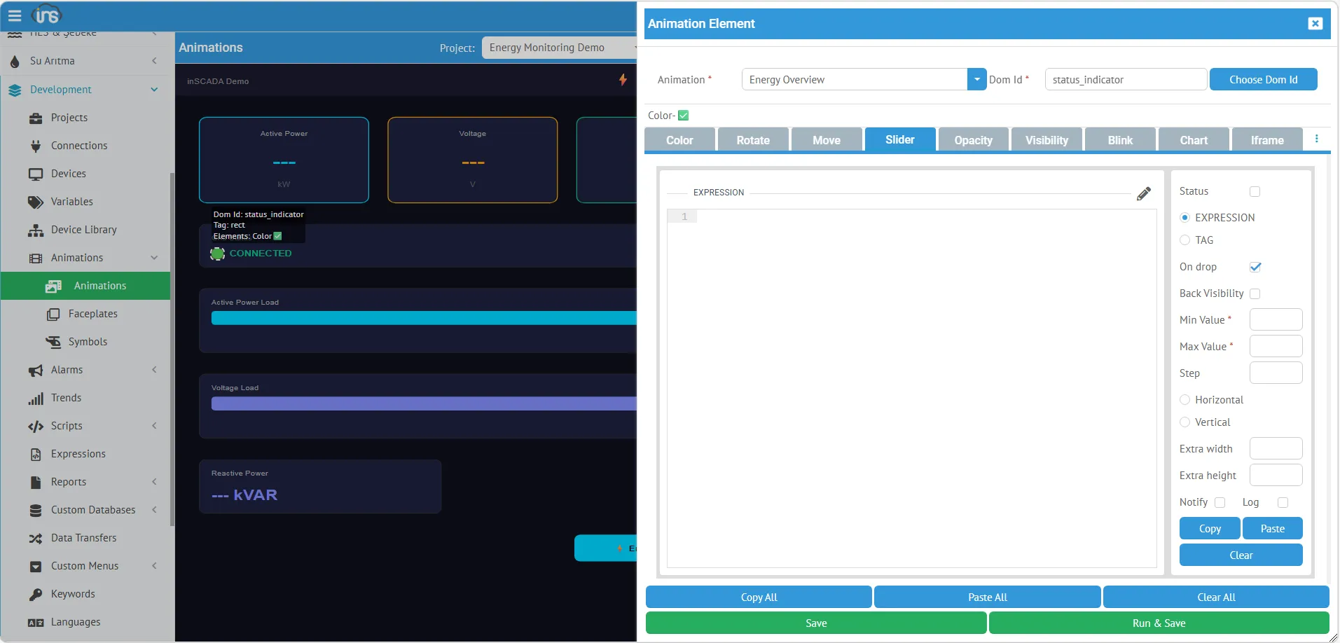 Slider — Expression