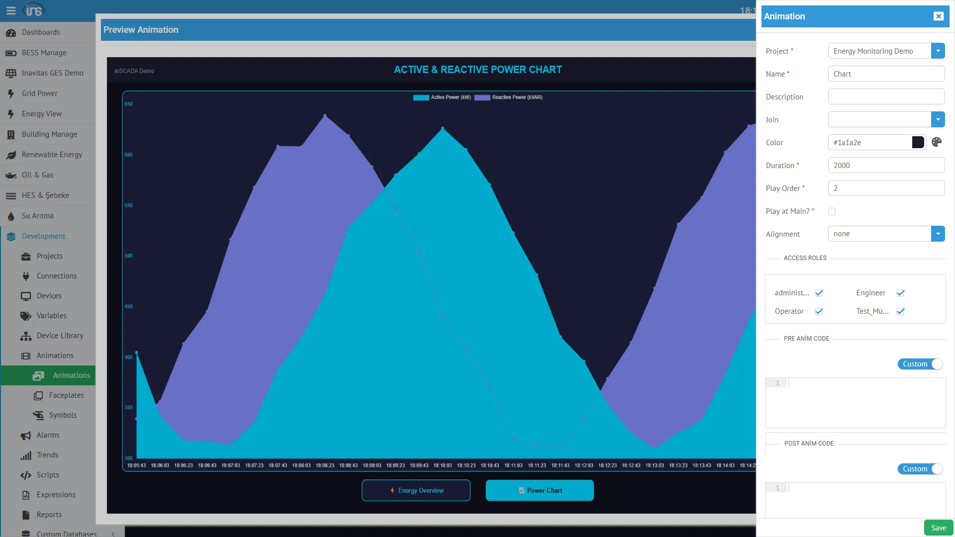 Animation Yapılandırma