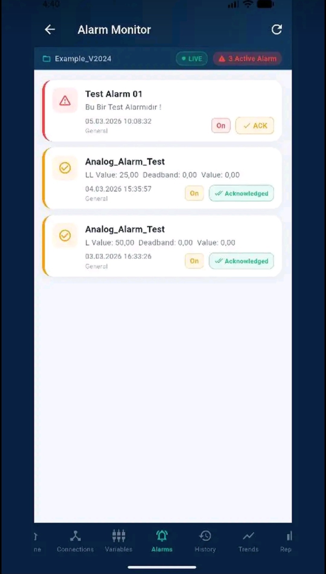 inSCADA Mobile Alarms